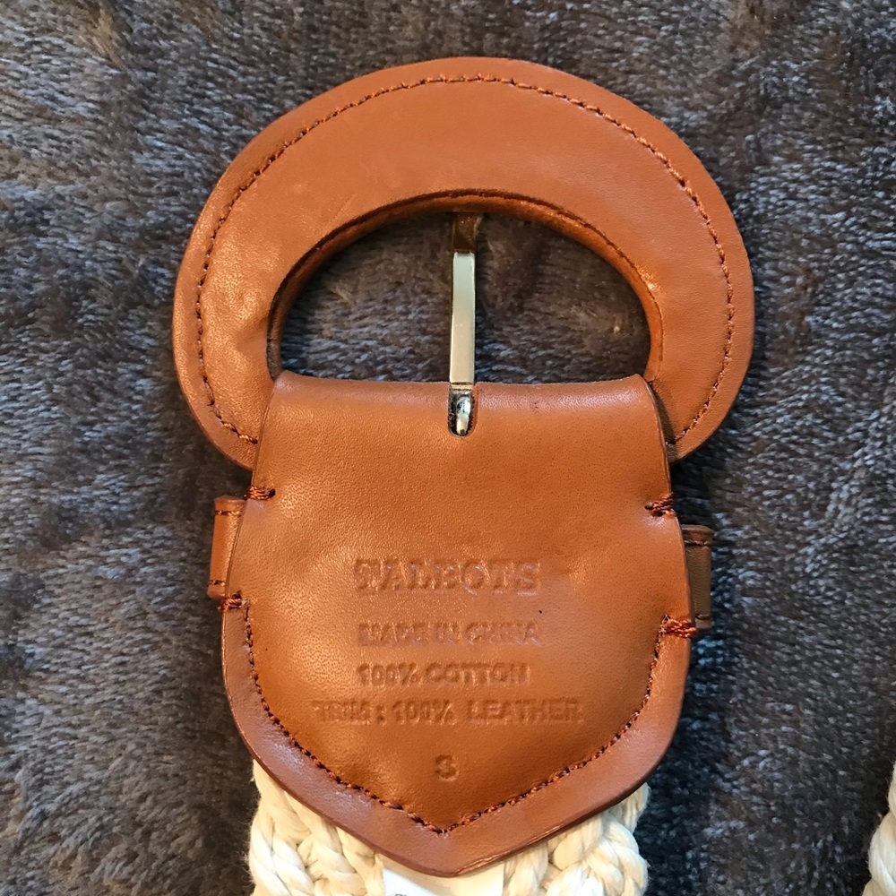 3/$15 - Braided Cotton and Leather belt - EUC - Picture 4 of 8